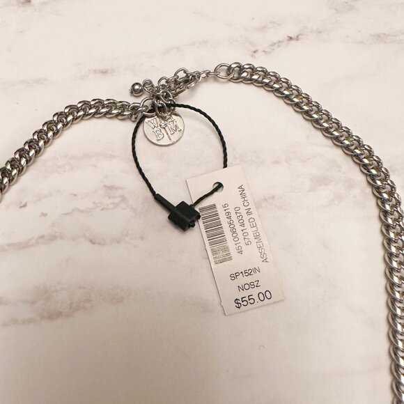 White House Black Market Statement Necklace | Red & Silver - Picture 3 of 3